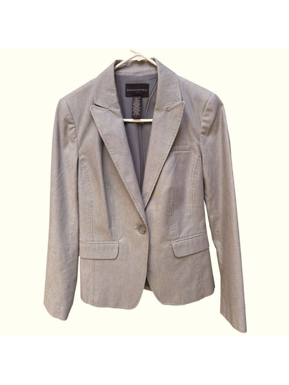Banana Republic Grey One Button Blazer Size 4